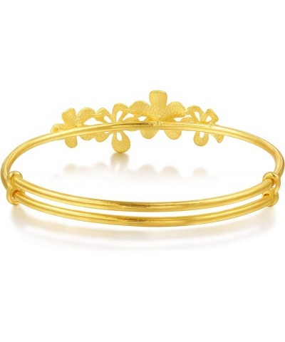 Chinese Wedding Collection 999.9 24K Gold Price-by-Weight Gold Bridal Blossom Flower Bangle for Women 89224K Approx. 0.26tael...