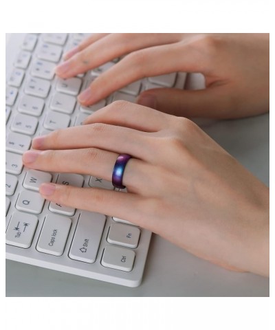 Women Silicone Wedding Ring Inner Arc Ergonomic Breathable Design Rubber Wedding Band 5.5mm Wide 2mm Thick Rubber Rings for W...