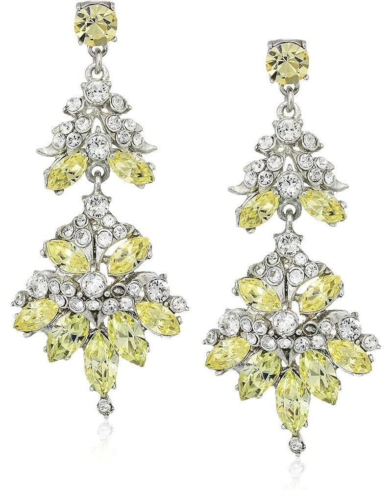 Ben-Amun Yellow Deco Collection Crystal New York Fashion Jewelry Earrings Brooch Necklace Chandelier Post Earrings $73.49 Ear...