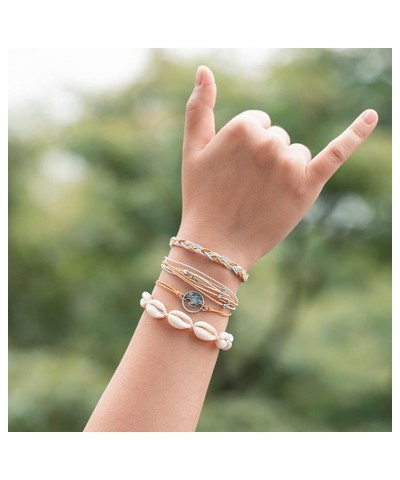 Wave String Bracelets Cute Shell Bracelets Trendy Boho Jewelry Teen Girl Gifts Waterproof Beach Bead Bracelets Pack for Women...