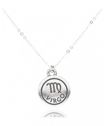 Jewely Zodiac Charm Necklace Collection, Gold-Filled and Sterling Silver Necklace with Pewter Charm, 16"-18" Chain Sterling S...