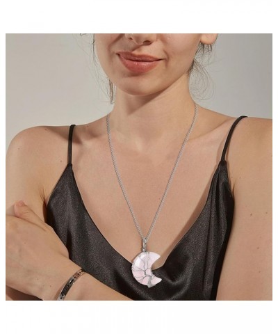 Crystal Pendant Necklace for Woman Birthday Christmas Rose Quartz2 $9.00 Necklaces