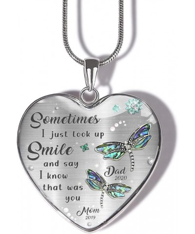 Personalized Photo Memorial Necklace: Customized Picture In Loving Memory Pendant Heartshaped With Wings Snake Chain Necklace...