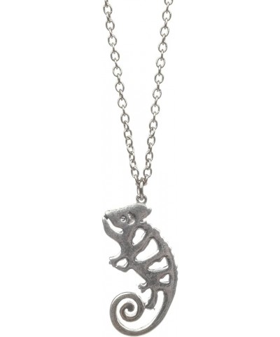 Women's Pewter Spirit Animal Silver Pendant Necklace with Gift Envelope Lizard $11.39 Necklaces