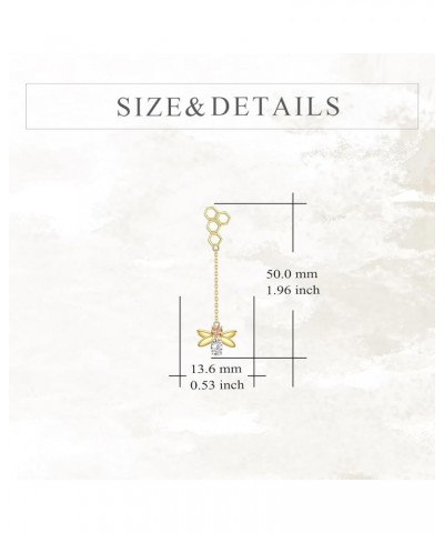 Unique Animal Earrings Sterling Silver Dangling Jewelry Birthday Gifts for Women Girls Bee $12.71 Earrings