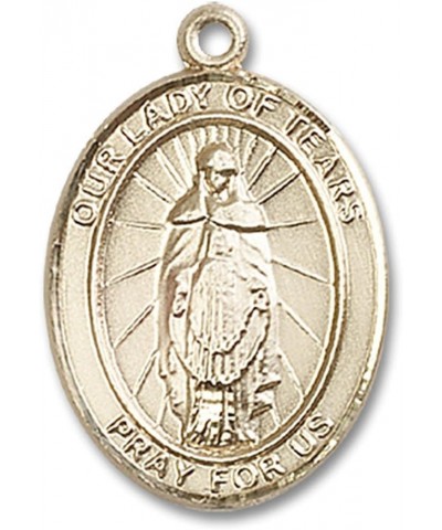 14 Karat Gold Catholic Patron Saint Medal Pendant, 1 Inch Our Lady of Tears $568.63 Necklaces