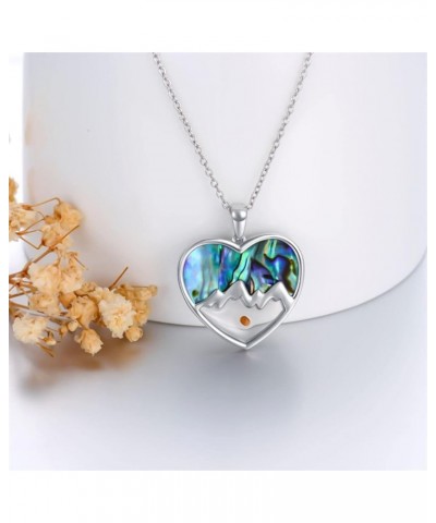 Rose Gold Mountain Mustard Seed Pendant Necklace Stainless Steel Inspiration Faith Jewelry for Women heart $10.07 Necklaces