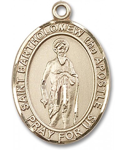 14 Karat Gold Catholic Patron Saint Medal Pendant, 1 Inch Saint Bartholomew the Apostle $568.63 Necklaces