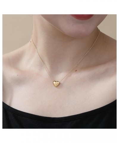 Bubble Heart Initial Necklace, 14k Gold Tiny Balloon Letter Chain Jewelry Gift for Women Girls Gold-C $8.84 Necklaces