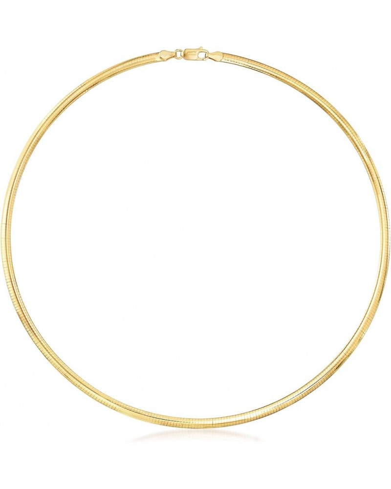 Italian 4mm 18kt Gold Over Sterling Omega Necklace 20.0 Inches $69.30 Necklaces