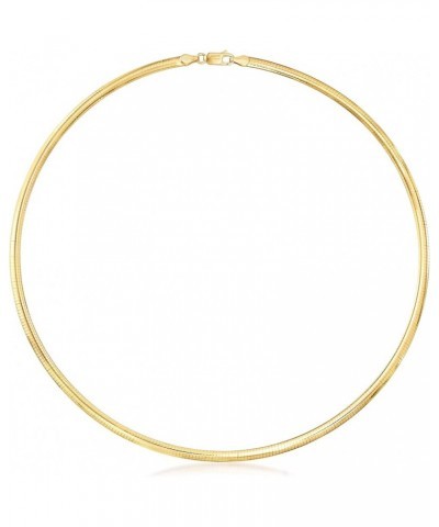 Italian 4mm 18kt Gold Over Sterling Omega Necklace 20.0 Inches $69.30 Necklaces