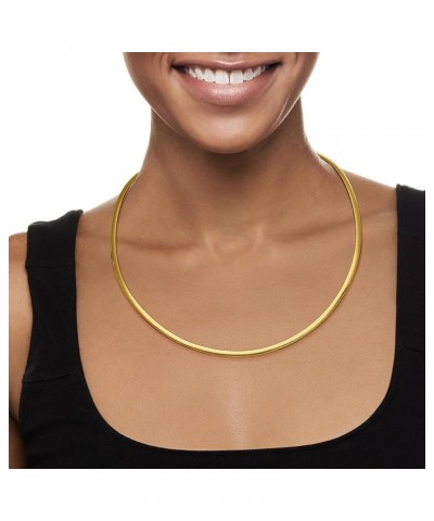 Italian 4mm 18kt Gold Over Sterling Omega Necklace 20.0 Inches $69.30 Necklaces