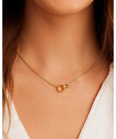 Women's Rose Interlocking Necklace Gold $35.00 Necklaces