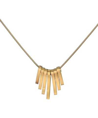 Stainless Steel Tassel Style Wedding Holiday Office Statement Collar Necklace Gold $6.48 Necklaces