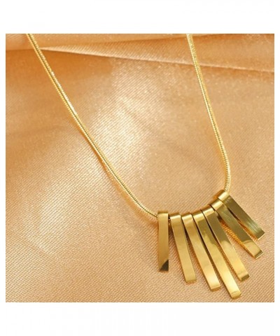 Stainless Steel Tassel Style Wedding Holiday Office Statement Collar Necklace Gold $6.48 Necklaces