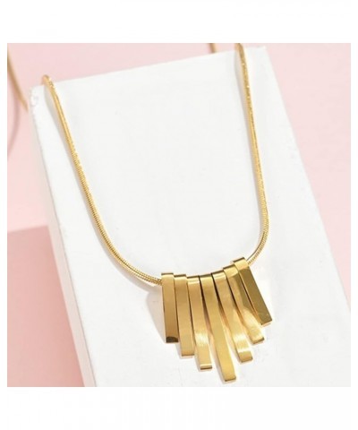 Stainless Steel Tassel Style Wedding Holiday Office Statement Collar Necklace Gold $6.48 Necklaces