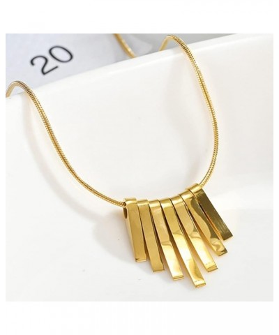 Stainless Steel Tassel Style Wedding Holiday Office Statement Collar Necklace Gold $6.48 Necklaces