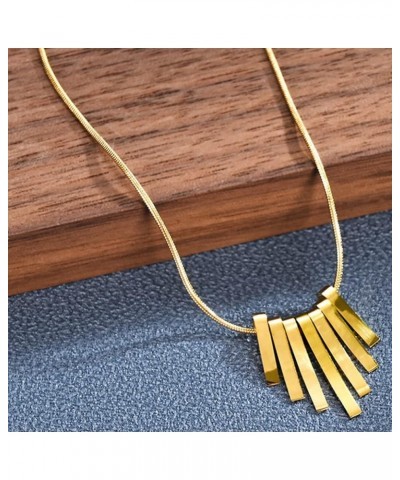 Stainless Steel Tassel Style Wedding Holiday Office Statement Collar Necklace Gold $6.48 Necklaces