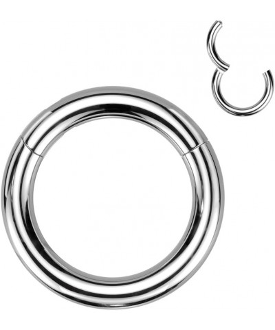 12GA-00GA Large Gauge F136 Implant Grade Titanium 12mm Diameter Hinged Segment Clicker Ring 10mm (00GA) Silver Tone $13.13 Bo...