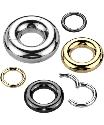 12GA-00GA Large Gauge F136 Implant Grade Titanium 12mm Diameter Hinged Segment Clicker Ring 10mm (00GA) Silver Tone $13.13 Bo...