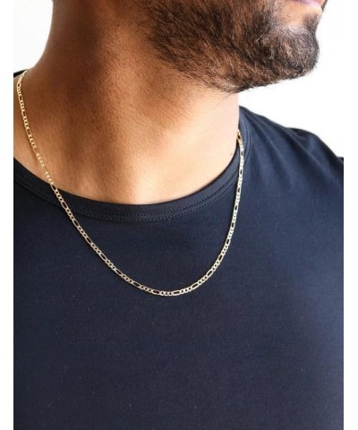 925 Sterling Silver Figaro Chain 3/4/5mm Necklace for Men Diamond Cut Gold Figaro Link Chain for Women 16-30 Inches 18 3mm Go...