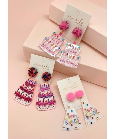 Beaded Birthday cake Birthday Queen Happy Birthday Earrings for Celebration Birthday Party Earrings It's my Birthday $8.61 Ea...