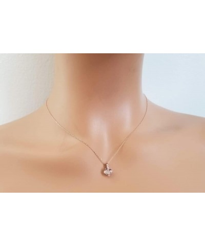 14k Rose Gold Morganite Pendant Necklace, 18 6x6mm Cushion Morganite $90.09 Necklaces