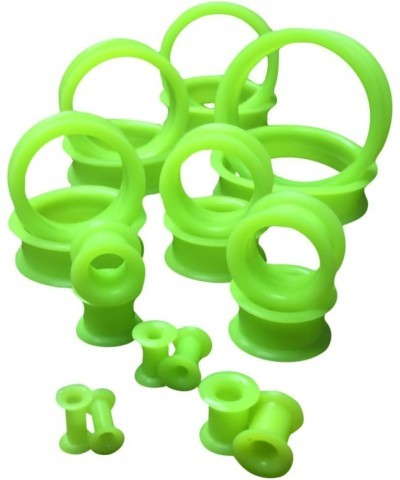 PAIR of Green Soft Silicone Ear Tunnels Plugs - up to size 50mm! 2" (50mm) $9.54 Body Jewelry