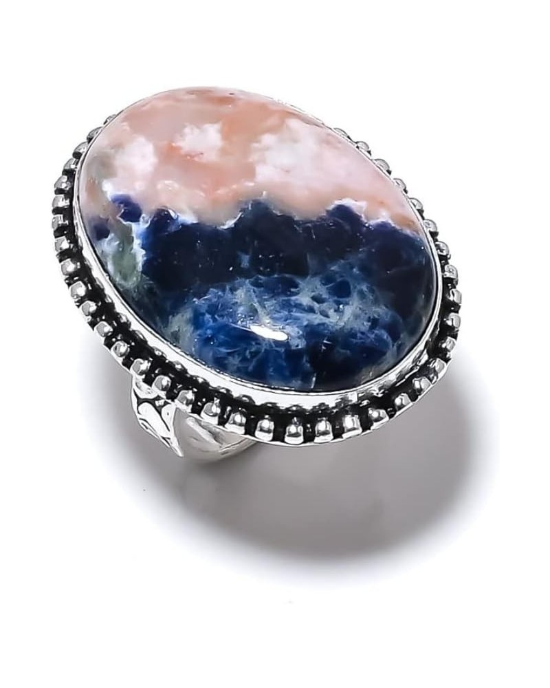 925Silvericeland Orange Sodalite Gemstone Handmade Ethnic Jewelry Ring Size 10 $9.51 Rings