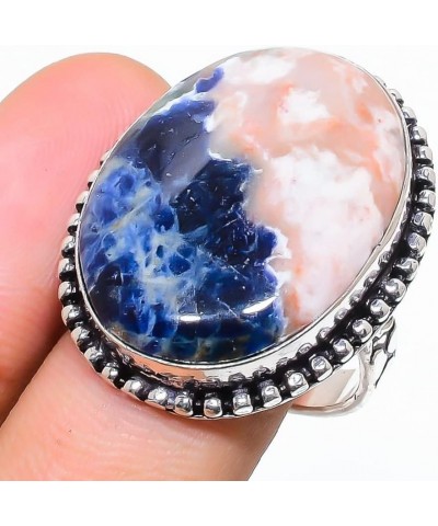 925Silvericeland Orange Sodalite Gemstone Handmade Ethnic Jewelry Ring Size 10 $9.51 Rings