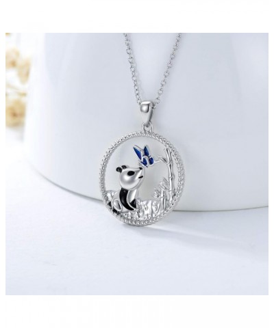 Elephant Panda Llama Necklace Sterling Silver Cute Animals Elephant Panda Llama Pendant Necklace for Women Panda $17.10 Neckl...