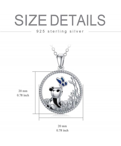 Elephant Panda Llama Necklace Sterling Silver Cute Animals Elephant Panda Llama Pendant Necklace for Women Panda $17.10 Neckl...