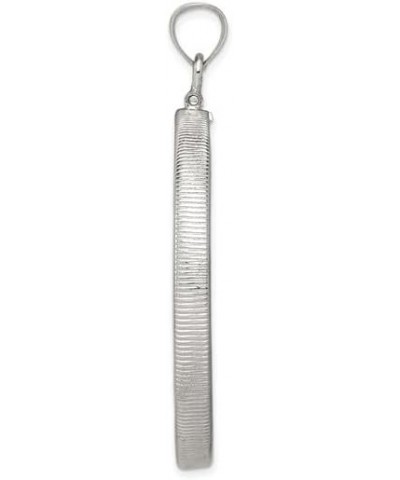 Sterling Silver 40.6 x 3.1mm Plain Screw-Top Dollar Coin Bezel Pendant $17.61 Pendants