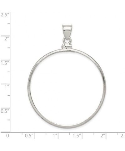 Sterling Silver 40.6 x 3.1mm Plain Screw-Top Dollar Coin Bezel Pendant $17.61 Pendants