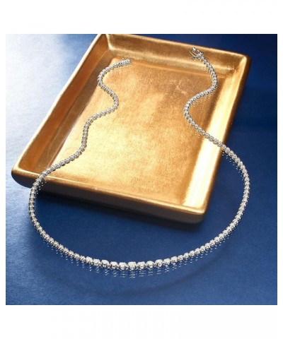 3.00 ct. t.w. Graduated Diamond Tennis Necklace in 14kt White Gold 17.0 Inches $1.00 Necklaces