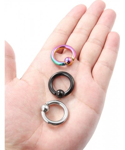 5/8in(16mm) PA Ring Captive Bead Rings Rainbow Spring Action CBR Monster Screwball Rings 4G 6G 9G 6 Gauge(4mm) $7.94 Body Jew...