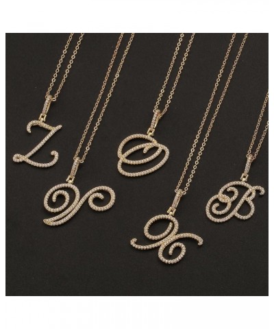 Letter Necklace Y2k Necklace Diamond Necklaces for Women R Necklace Y2k Jewelry Mcbling 2000s Fashion A-Silver $8.99 Necklaces