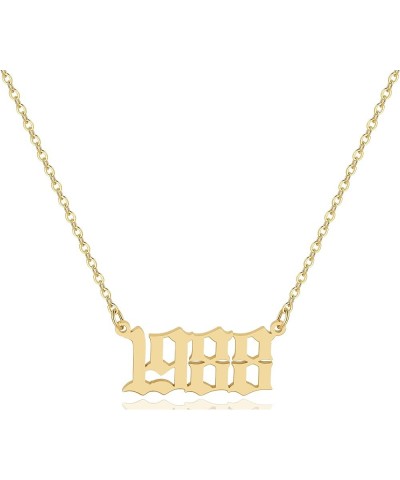 Birth Year Necklace,Year Necklace,18k Gold Plated Pendant Necklace for Women,1980-2020 1988 $7.97 Necklaces