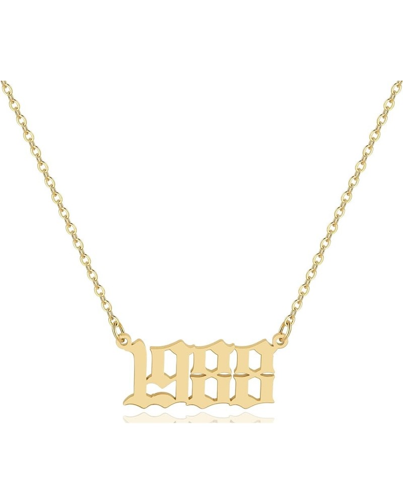 Birth Year Necklace,Year Necklace,18k Gold Plated Pendant Necklace for Women,1980-2020 1988 $7.97 Necklaces