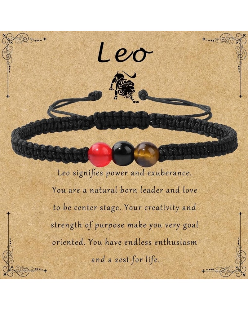 Zodiac Bracelets for Women Healing Crystal Stone 6mm Beads Bracelet Birthday Zodiac Gifts Horoscope Spiritual Bracelet Leo-1 ...