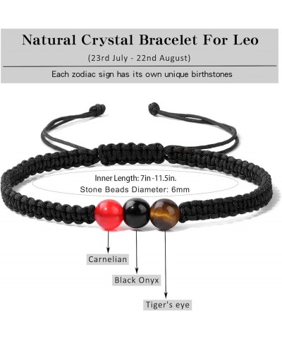 Zodiac Bracelets for Women Healing Crystal Stone 6mm Beads Bracelet Birthday Zodiac Gifts Horoscope Spiritual Bracelet Leo-1 ...