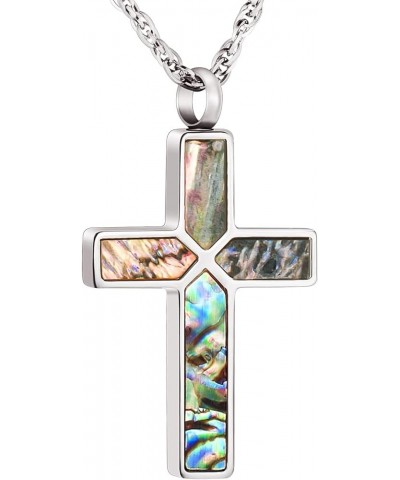 Cross Cremation Jewelry for Human Ashes Stainless Steel Urn Necklace for Ashes Memorial Cremation Ashes Necklace for Women Me...