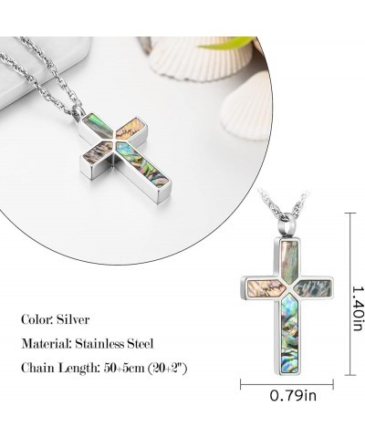 Cross Cremation Jewelry for Human Ashes Stainless Steel Urn Necklace for Ashes Memorial Cremation Ashes Necklace for Women Me...