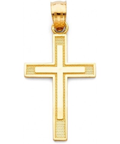 14K Yellow Gold Cross Pendant Necklace with 0.8mm Box Chain 20.0 Inches $109.60 Necklaces