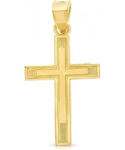 14K Yellow Gold Cross Pendant Necklace with 0.8mm Box Chain 20.0 Inches $109.60 Necklaces