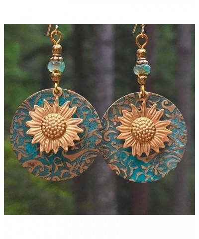 Flower Earrings for Women Sunflower Earrings Daisy Earrings Gold Flower Dangle Earrings Spring Earrings Tropical Flower State...