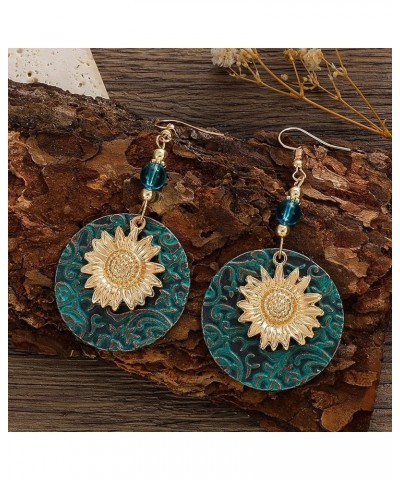 Flower Earrings for Women Sunflower Earrings Daisy Earrings Gold Flower Dangle Earrings Spring Earrings Tropical Flower State...