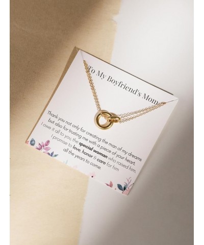 To My Boyfriend's Mom Necklace, Christmas Gifts for My Boyfriends Mother Mom Interlocking Card BFM1 PP $7.66 Necklaces