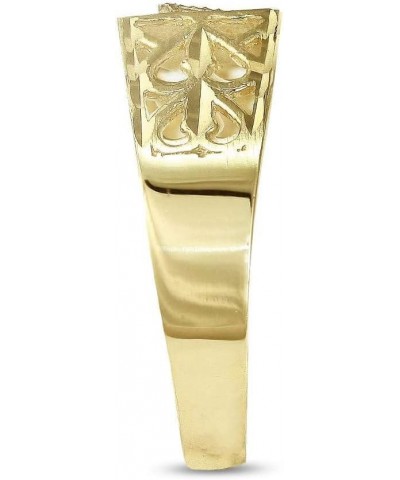 10K Yellow Gold Diamond Cut Ladies Block Letter Alphabet Initial Ring Letter B $94.01 Others