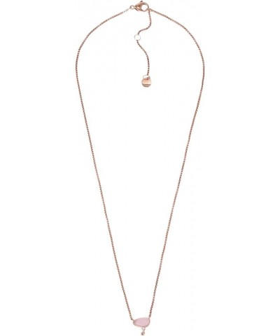 Women's Sea Glass Silver, Rose Gold or Gold Tone Stainless Steel Pendant Necklace Rose Gold & Pink Glass $25.53 Necklaces